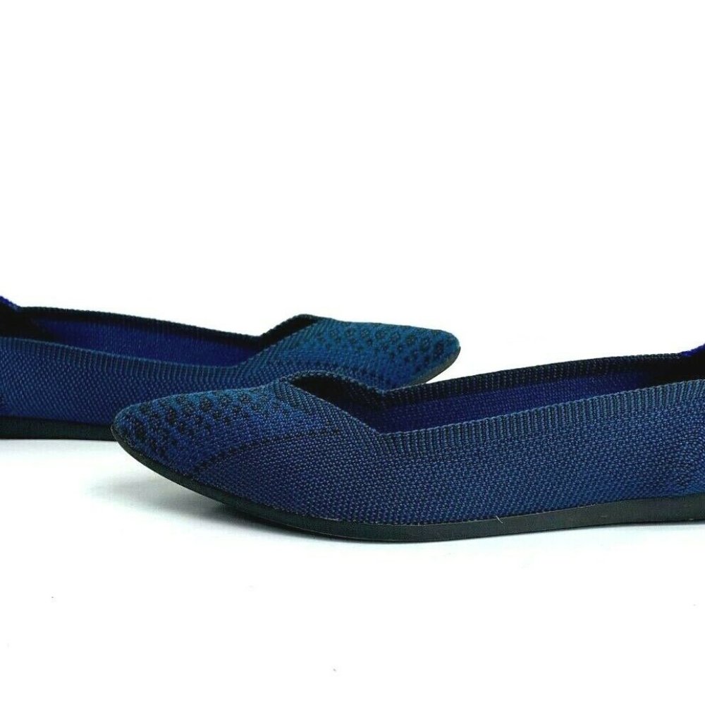 Rothys Teal Python Point Flats 9 Retired - image 1